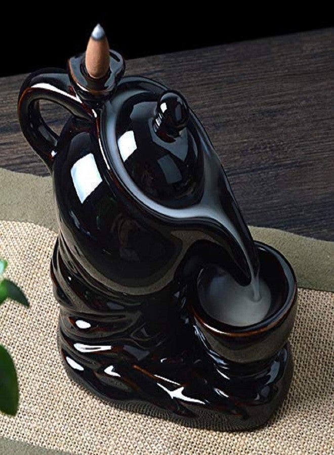 CRAFTAM Fountain Smoke Backflow Incense Holder with10 Incense Cone Decorative Showpiece - Image 2